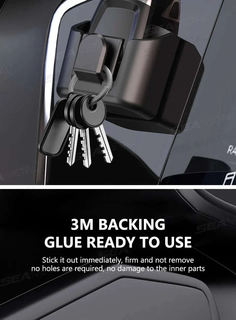 Dashboard Car Key Storage Box with Hanging Hook-1pc