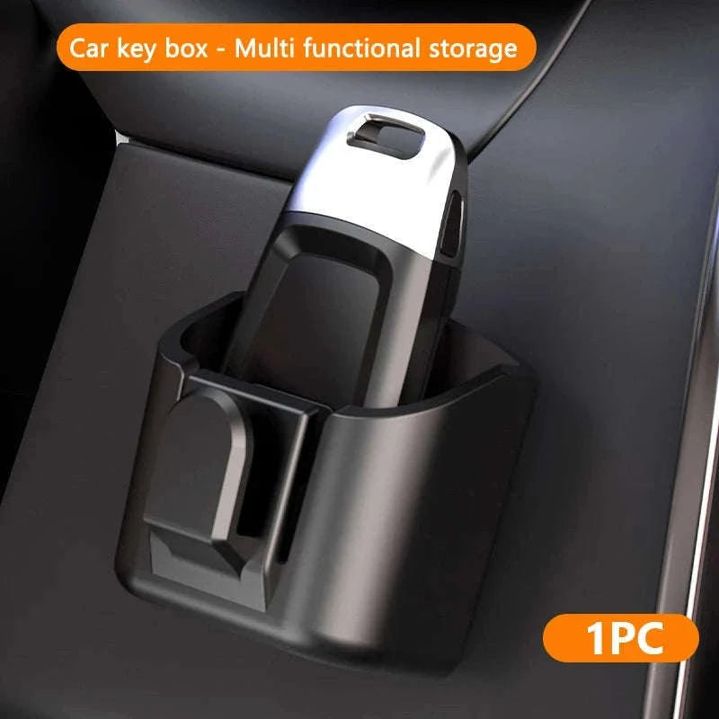 Dashboard Car Key Storage Box with Hanging Hook-1pc