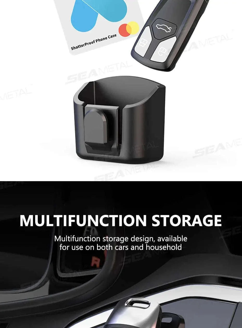 Dashboard Car Key Storage Box with Hanging Hook-1pc