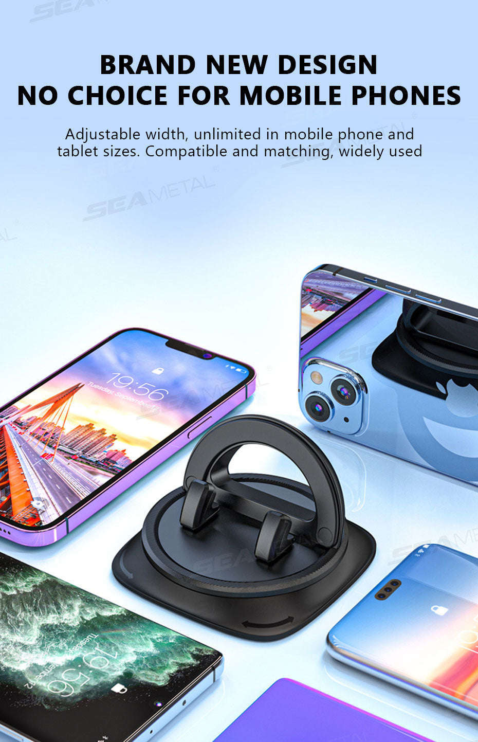Dashboard Car Phone Holder Anti-Slip Stable Mount for Smartphones-1pc