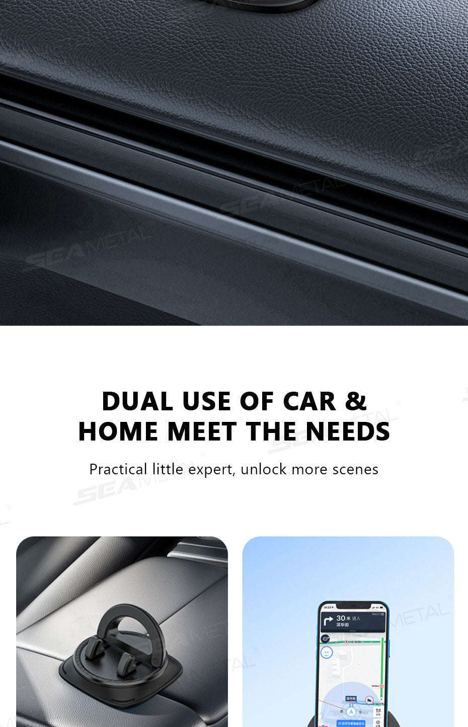 Dashboard Car Phone Holder Anti-Slip Stable Mount for Smartphones-1pc