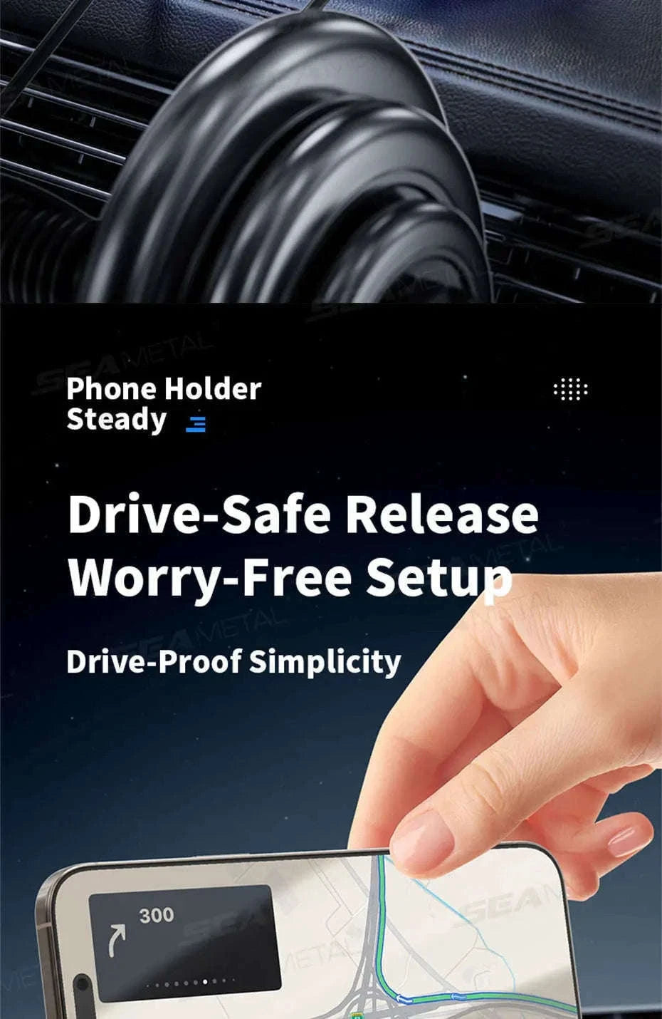 Dashboard Car Phone Holder with Number Plate-Black orange