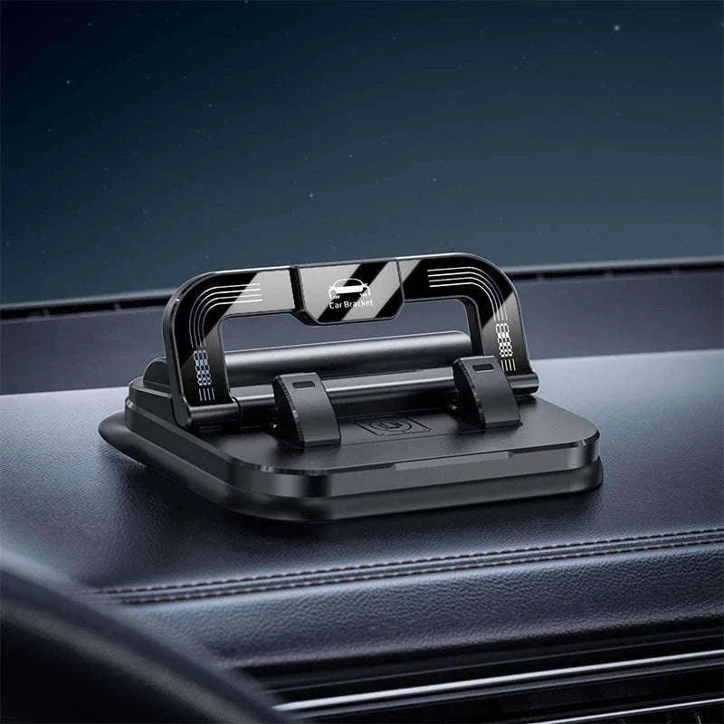 Dashboard Car Phone Holder with Number Plate-Black orange