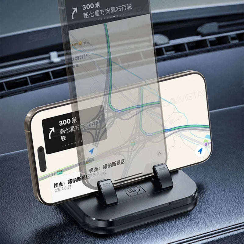 Dashboard Car Phone Holder with Number Plate-Black orange