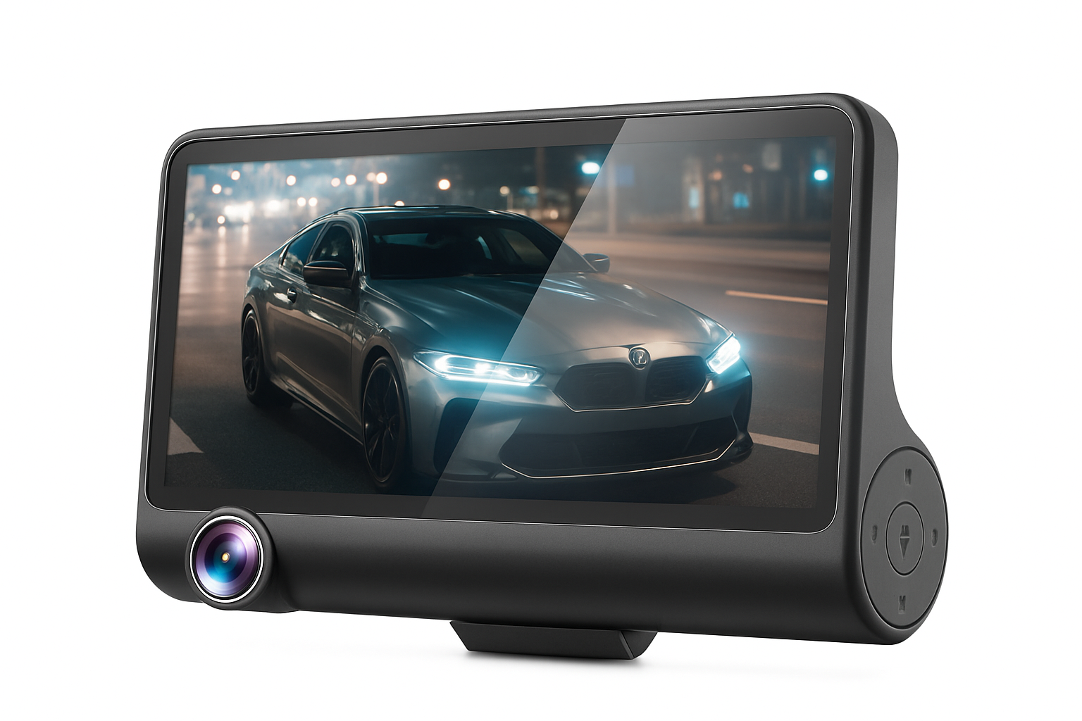 3 Camera Dash Cam 1080P Front Interior Rear with 4" Display