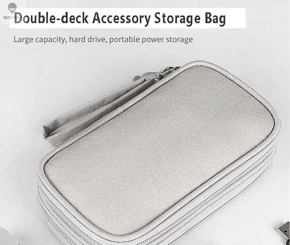 Data Cable Storage Bag – Waterproof Travel Organizer for Cords and Accessories-Single Layer 1