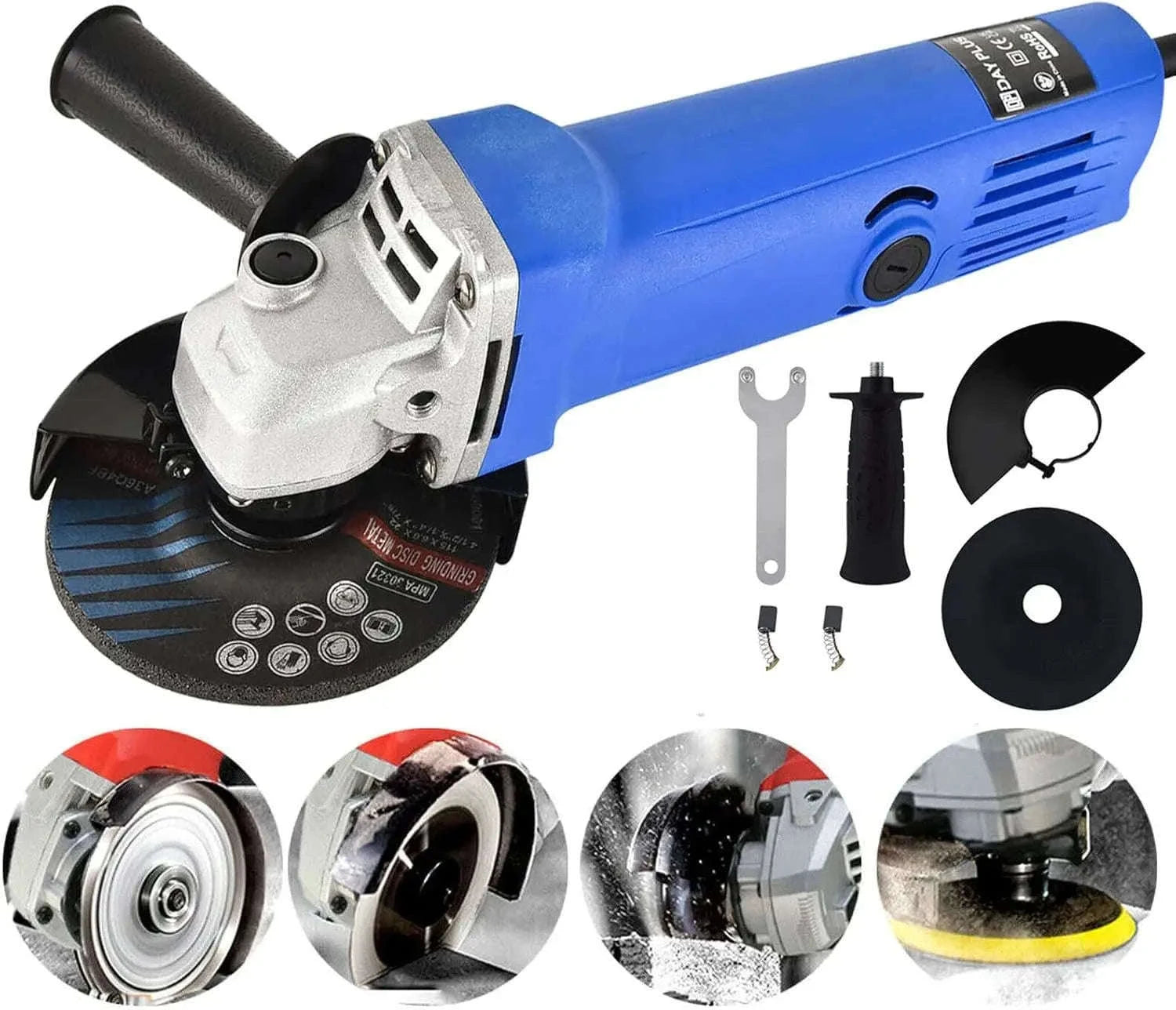 DayPlus 2000W 115mm Electric Angle Grinder-UNITED KINGDOM