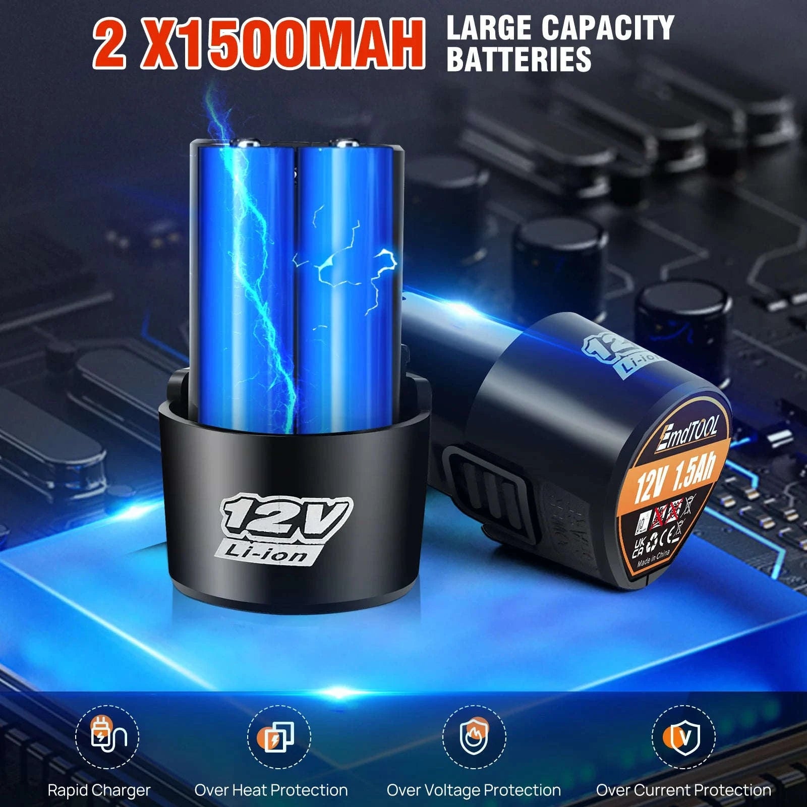 DayPlus 200Nm 3/8" Cordless Electric Ratchet Wrench with 90° Angle Head-Red / GERMANY