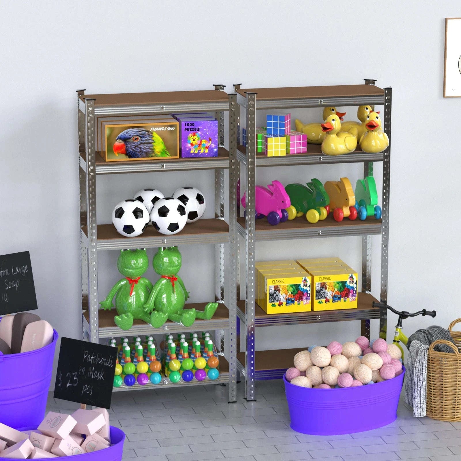 DayPlus 5‑Tier Boltless Garage Shelving Unit-150 x 70 x 30 cm / UNITED KINGDOM