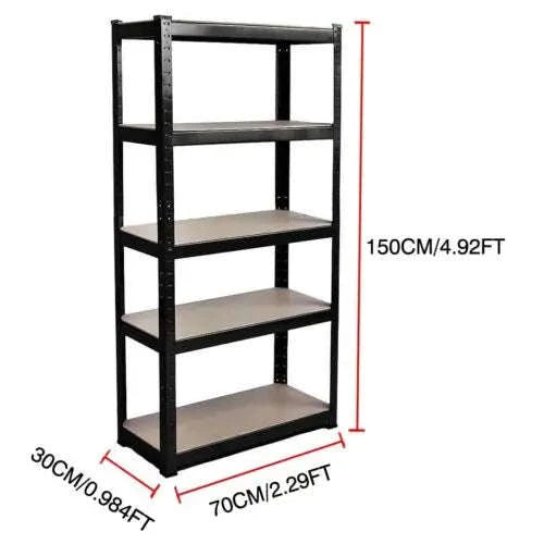 DayPlus 5‑Tier Boltless Garage Shelving Unit-150 x 70 x 30 cm / UNITED KINGDOM