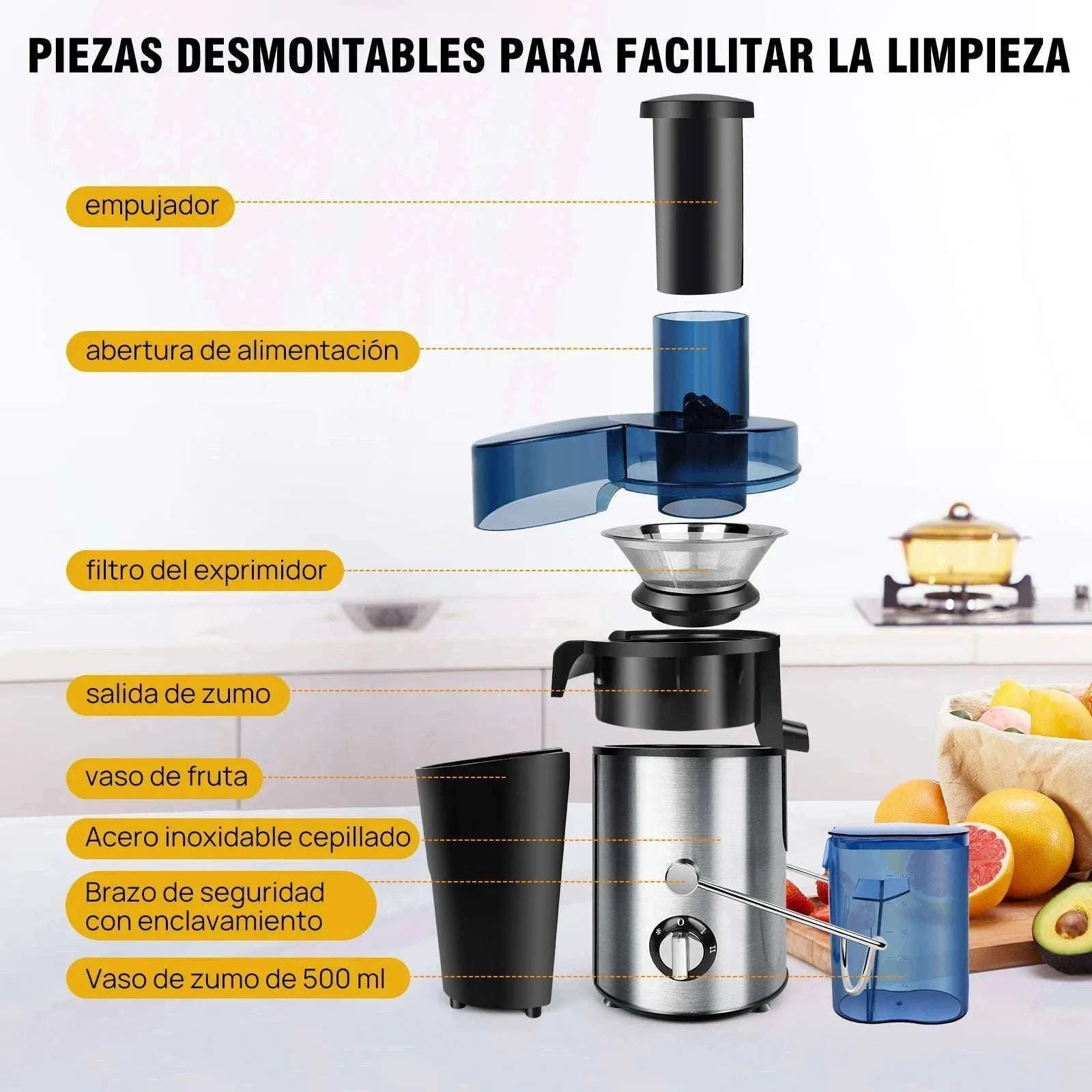 DayPlus 900W Centrifugal Juicer for Whole Fruits and Vegetables-GERMANY