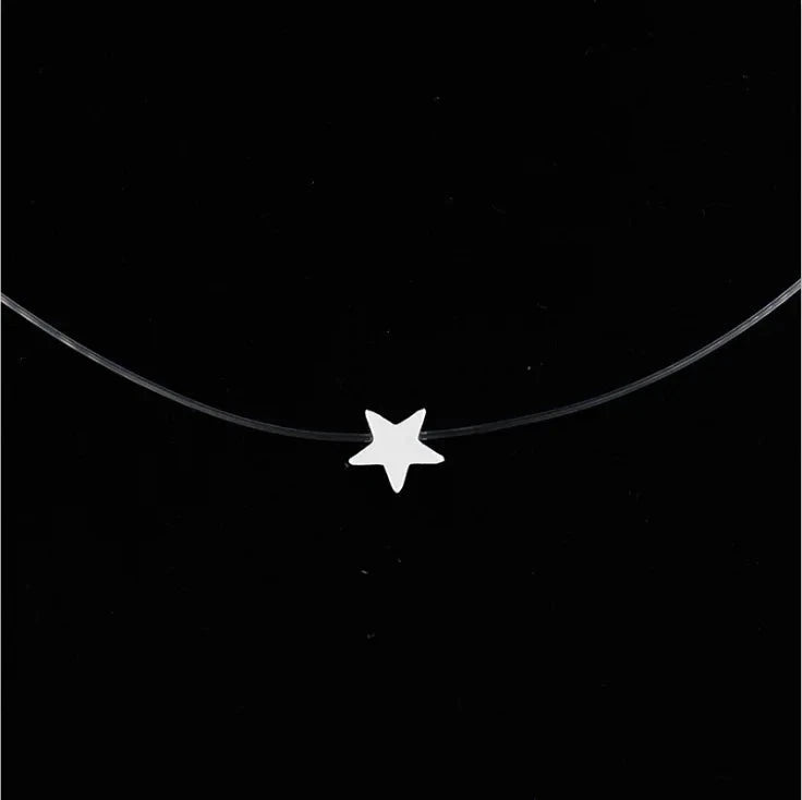 Dazzling Zircon Floating Necklace-6 claw