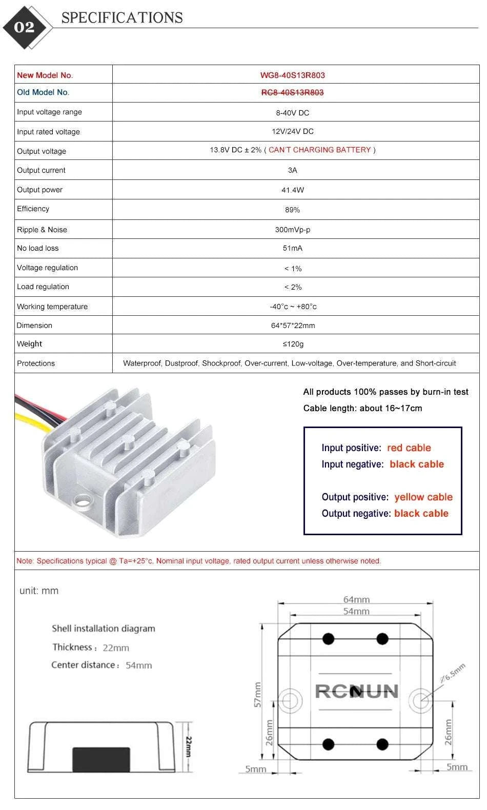 DC 8–40V to 12V Boost Buck Converter Voltage Stabilizer-3A / 8-40V / 12V