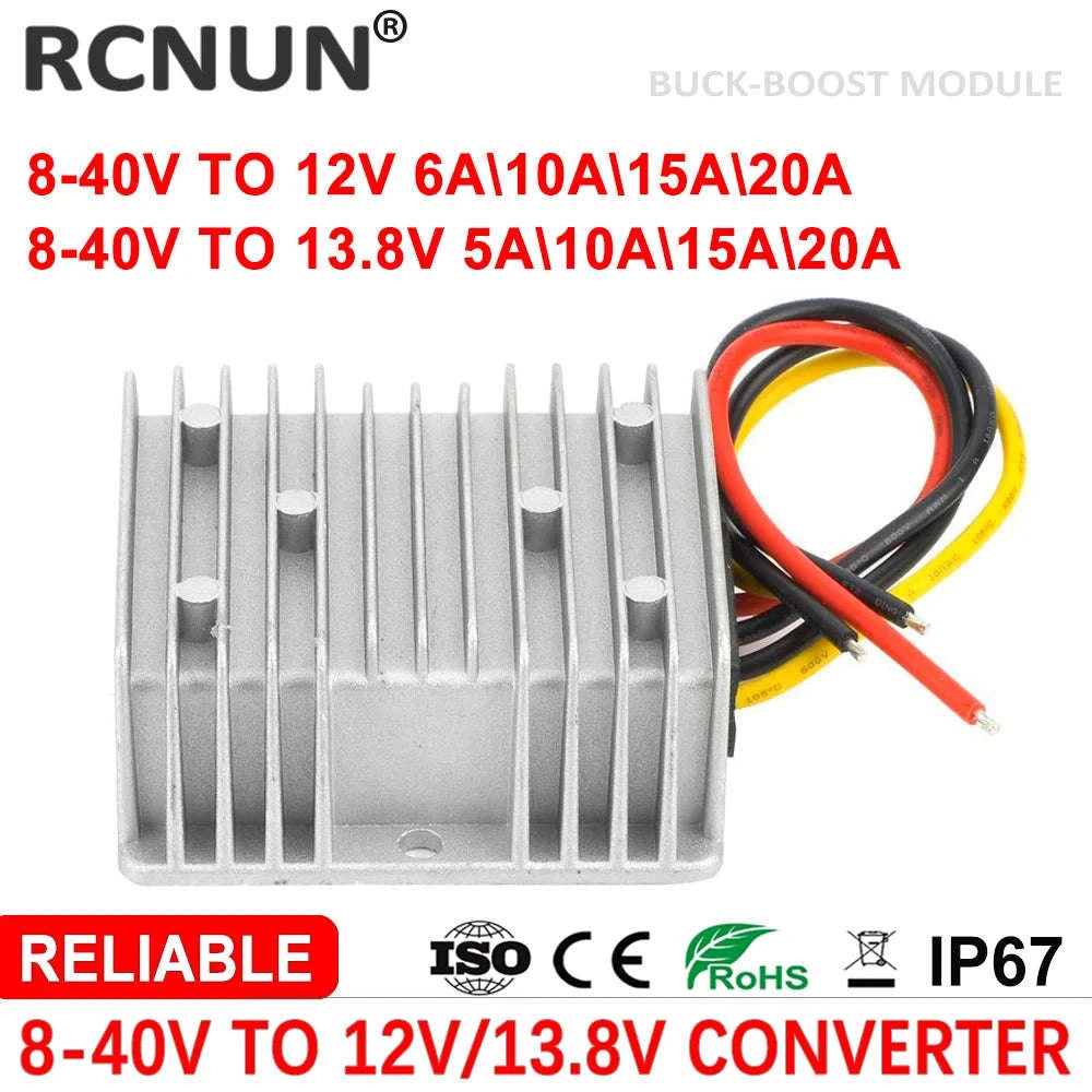 DC 8–40V to 12V Boost Buck Converter Voltage Stabilizer-3A / 8-40V / 12V