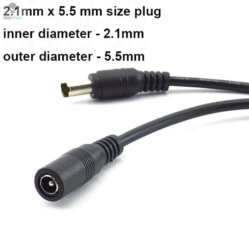 DC Power Extension Cable – 5M/10M Reach for Reliable 12V Power-10m