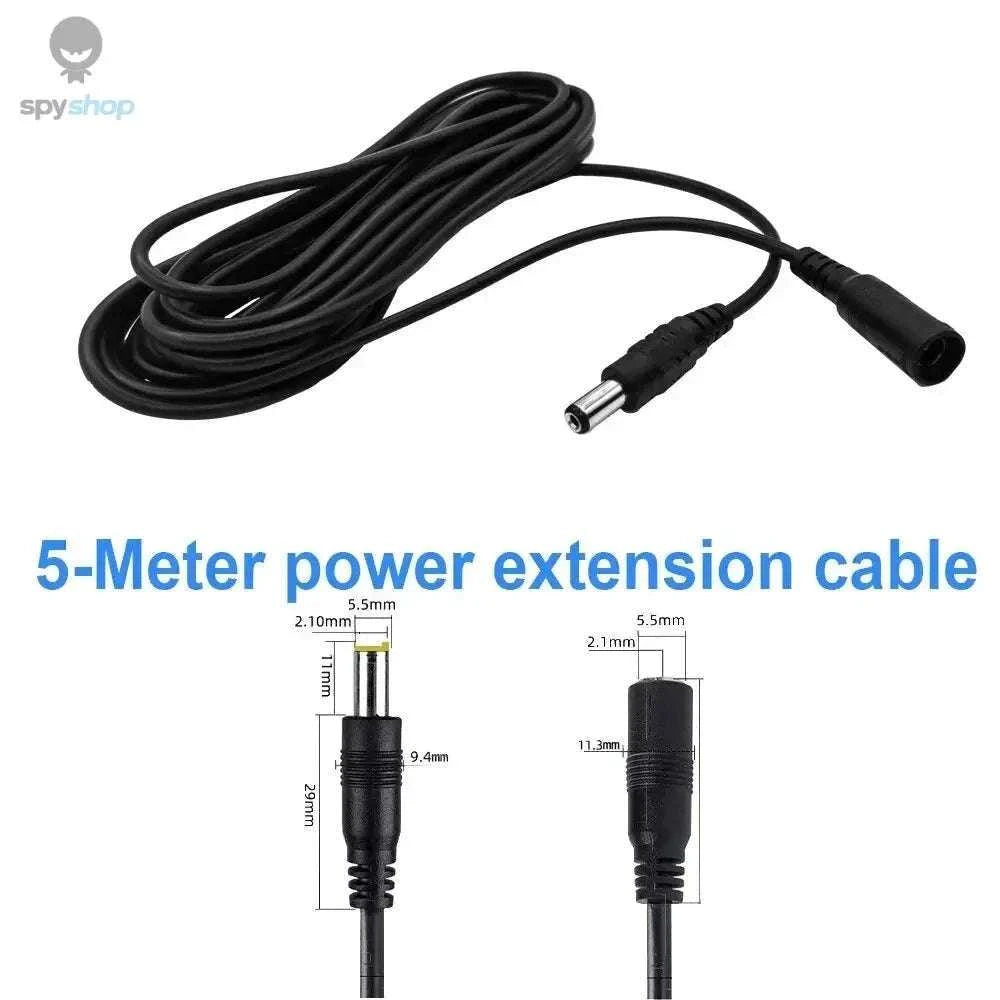 DC12V Power Extension Cable – 5M/10M Reach for LED & CCTV Power-