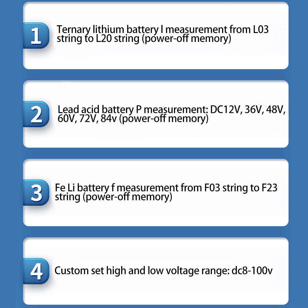 DC8-100V Battery Capacity Indicator for Cars and Bikes-Optiona B