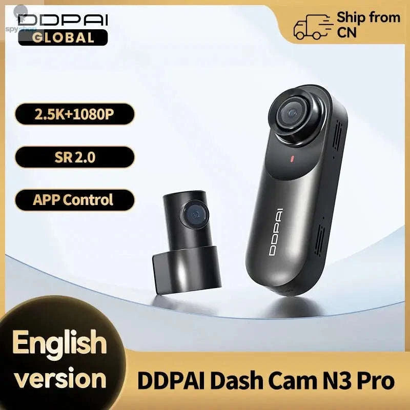 DDPAI Mola N3 Pro Dash Camera – 2.5K Front Capture, Dual View, GPS WiFi-N3 Pro GPS