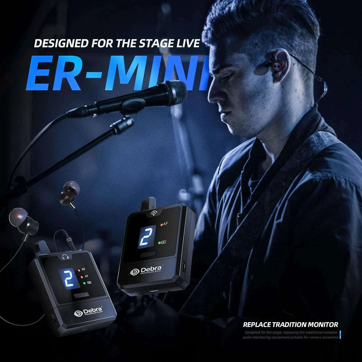 Debra Audio Er-Mini Wireless In-Ear Monitor System-With 6 Receiver