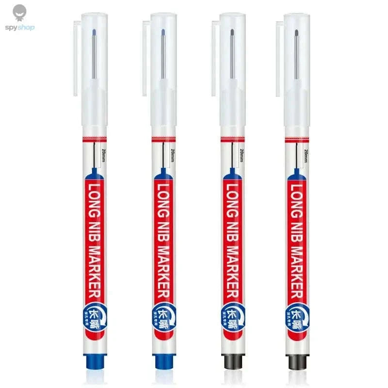 Deep Hole Marker Pen Set – 20mm Nib for Clean, Precise Marking-2blue 2black