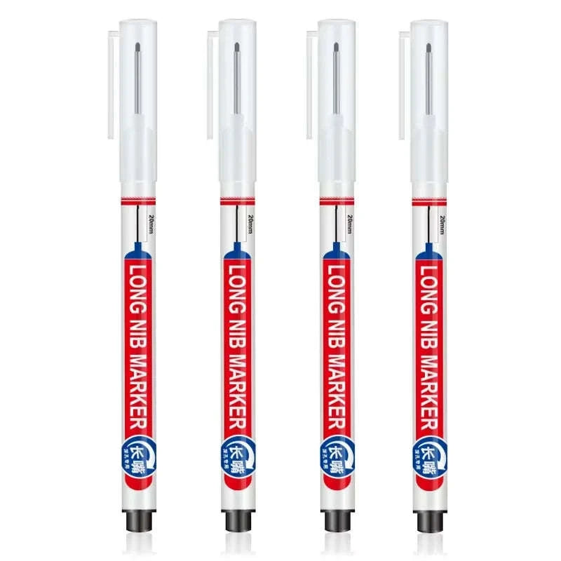 Deep Hole Marker Pen Set – 20mm Tip-4Pcs white