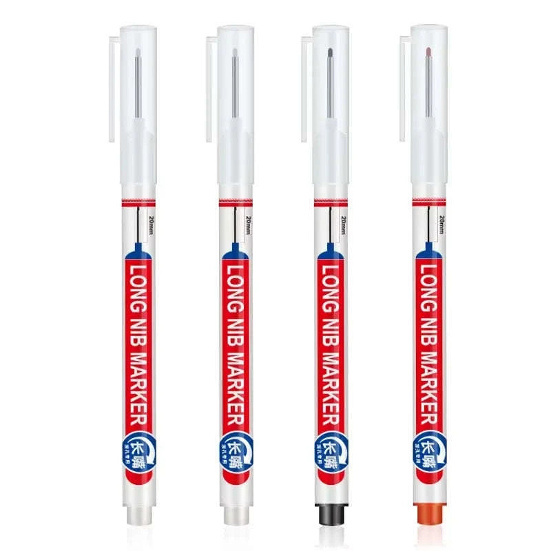 Deep Hole Marker Pen Set – 20mm Tip-4Pcs white
