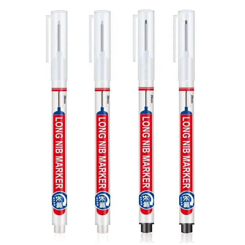 Deep Hole Marker Pen Set – 20mm Tip-4Pcs white