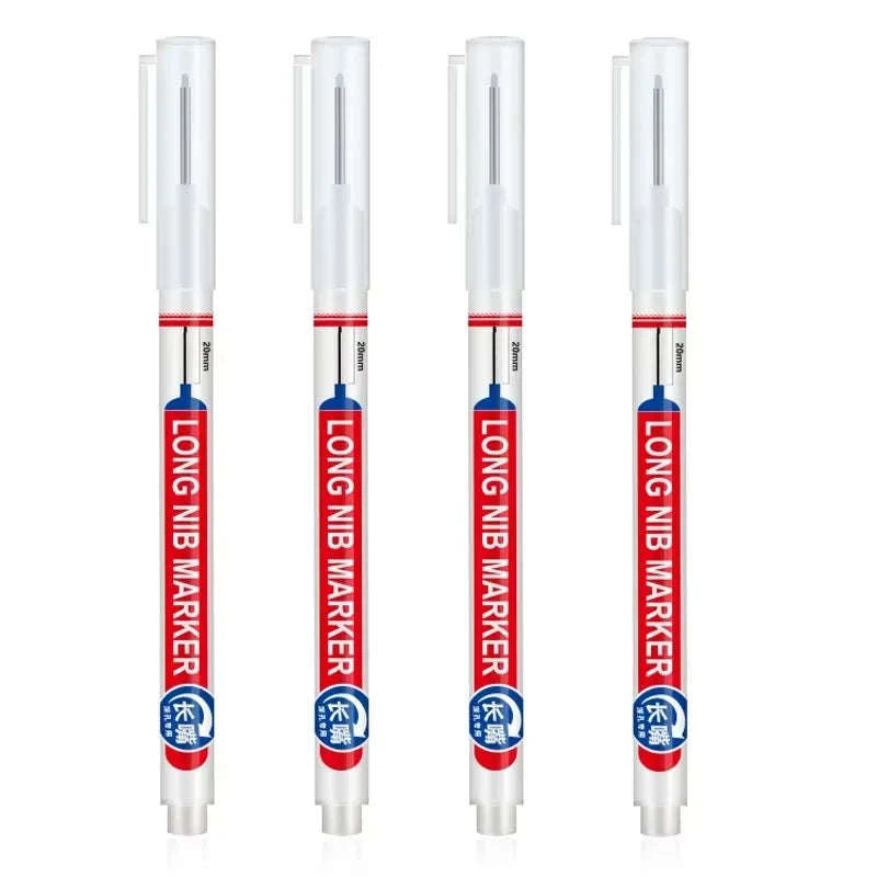 Deep Hole Marker Pen Set – 20mm Tip-4Pcs white