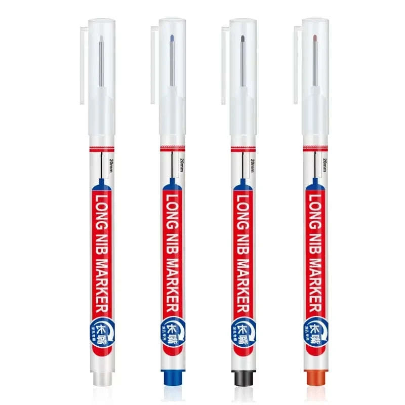 Deep Hole Marker Pen Set – 20mm Tip-4Pcs white