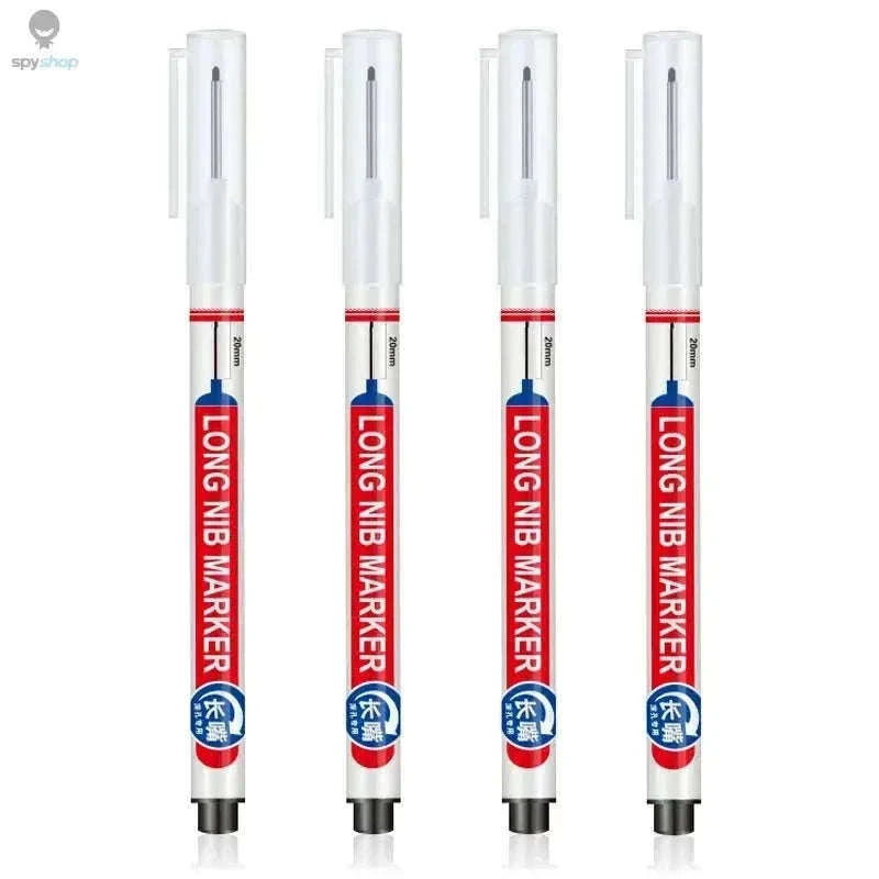 Deep Hole Marker Pen Set with 20mm Extended Nib-2black 1red 1green