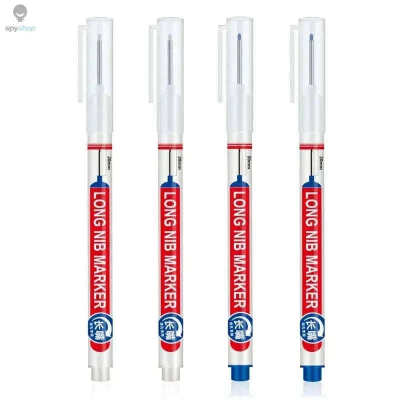Deep Hole Marker Pen Set with 20mm Extended Nib-2black 1red 1green