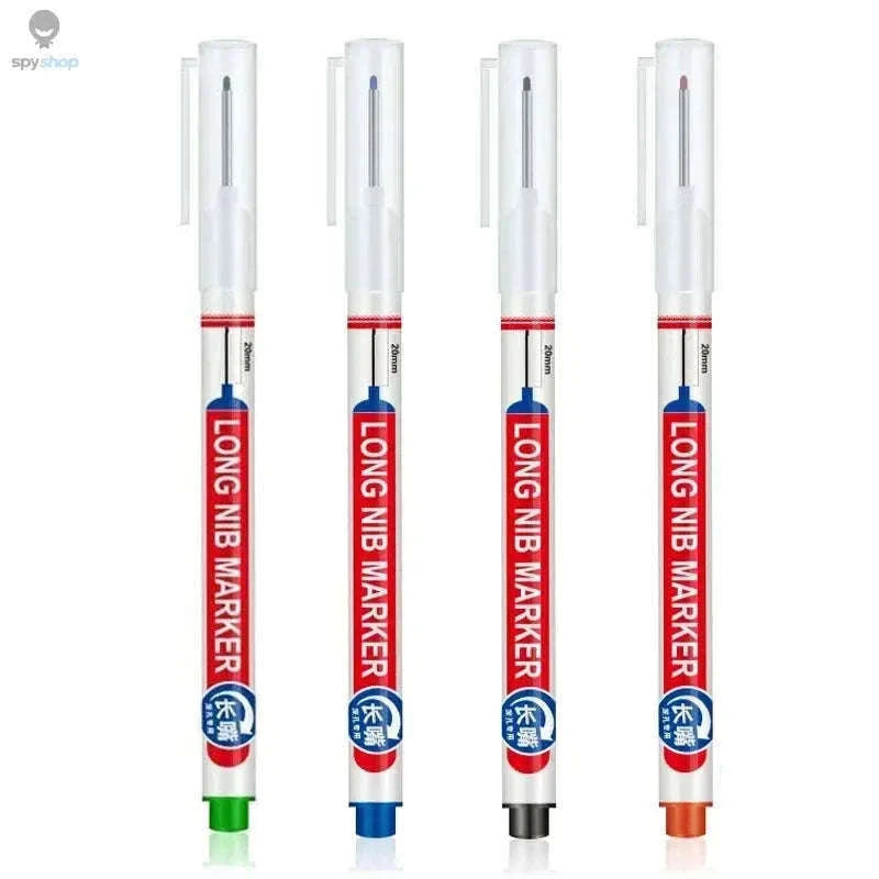 Deep Hole Marker Pen Set with 20mm Extended Nib-2black 1red 1green
