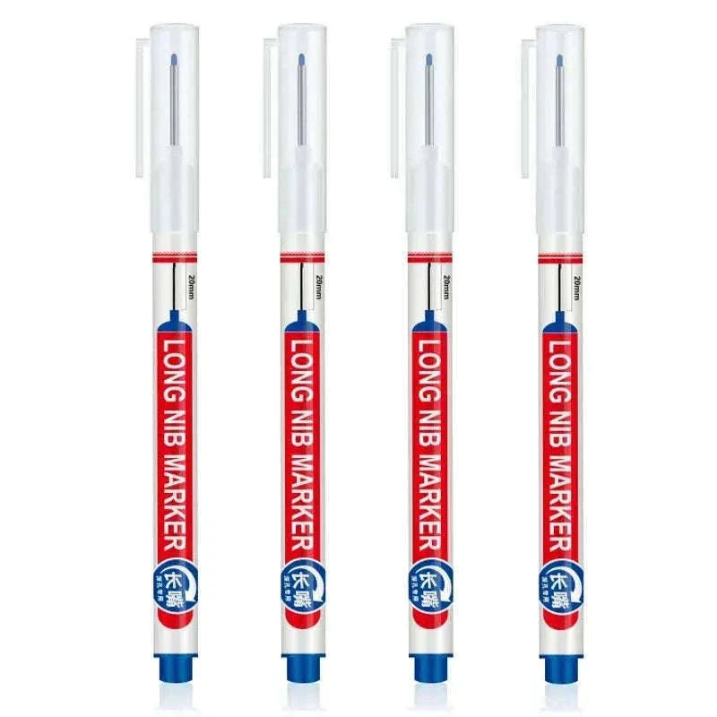 Deep Hole Marker Pen Set with 20mm Extended Nib-2black 1red 1green