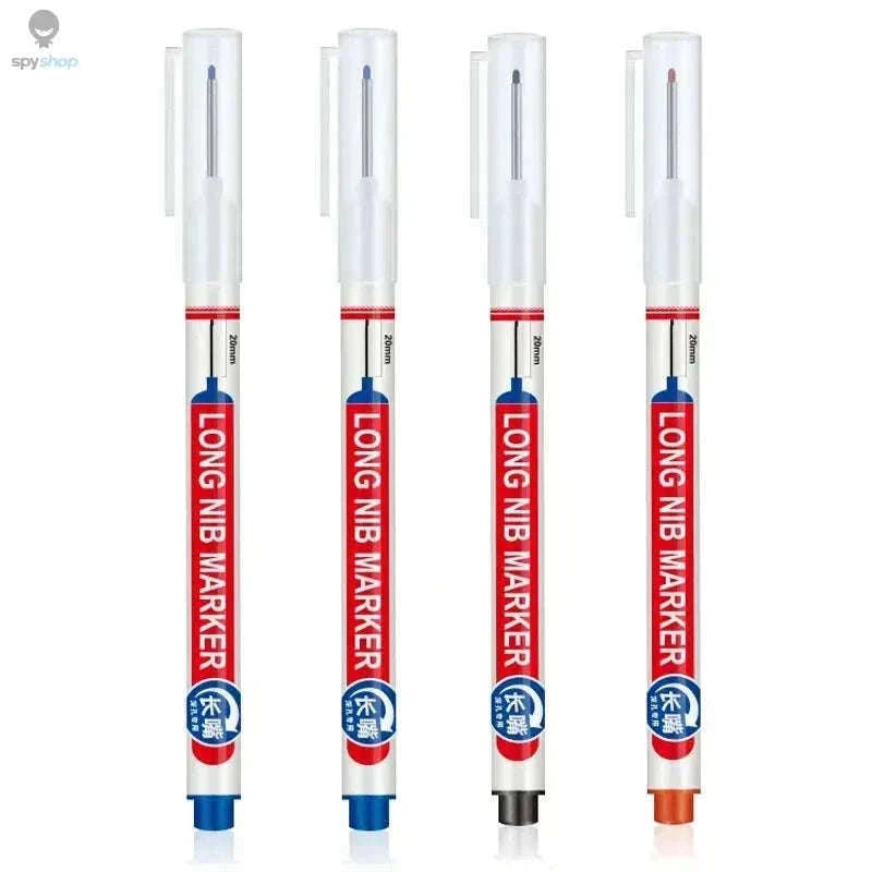 Deep Hole Marker Pen Set with 20mm Extended Nib-2black 1red 1green