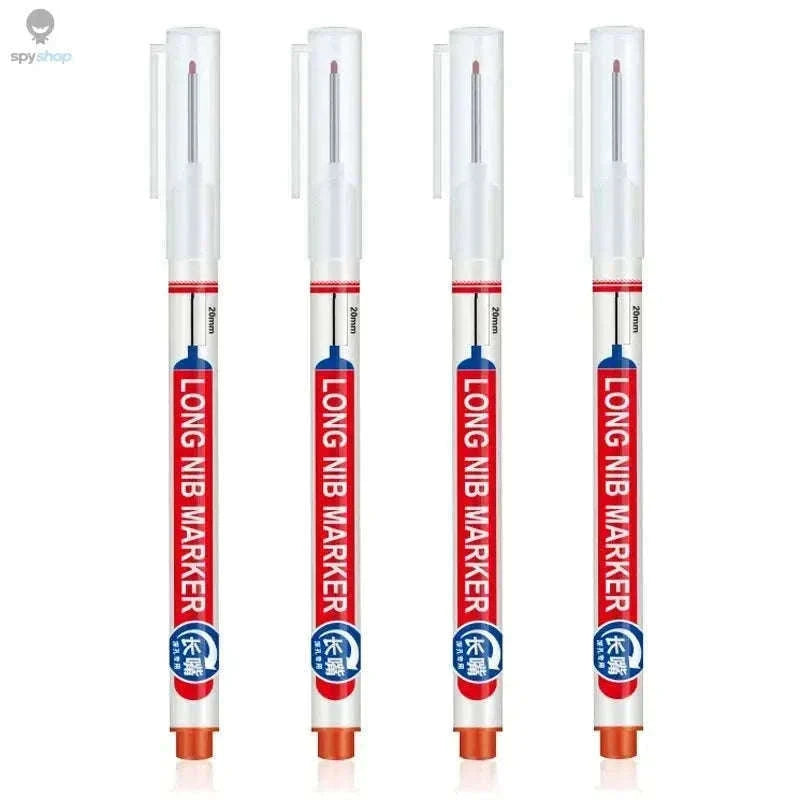 Deep Hole Marker Pen Set with 20mm Extended Nib-2black 1red 1green