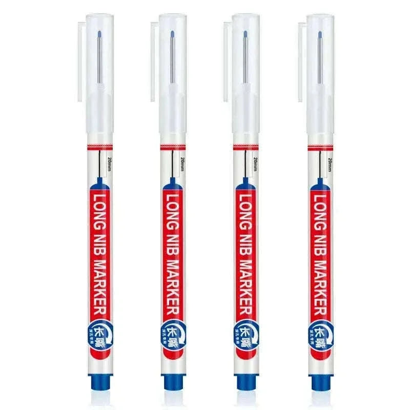 Deep Hole Marker Pen Set with 20mm Extended Nib-2black 1red 1green