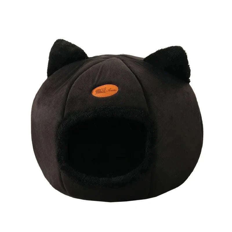Deep Sleep Winter Cat Bed Cozy Cave Nest for Cats and Small Dogs-Light Grey / L 36x36x36cm