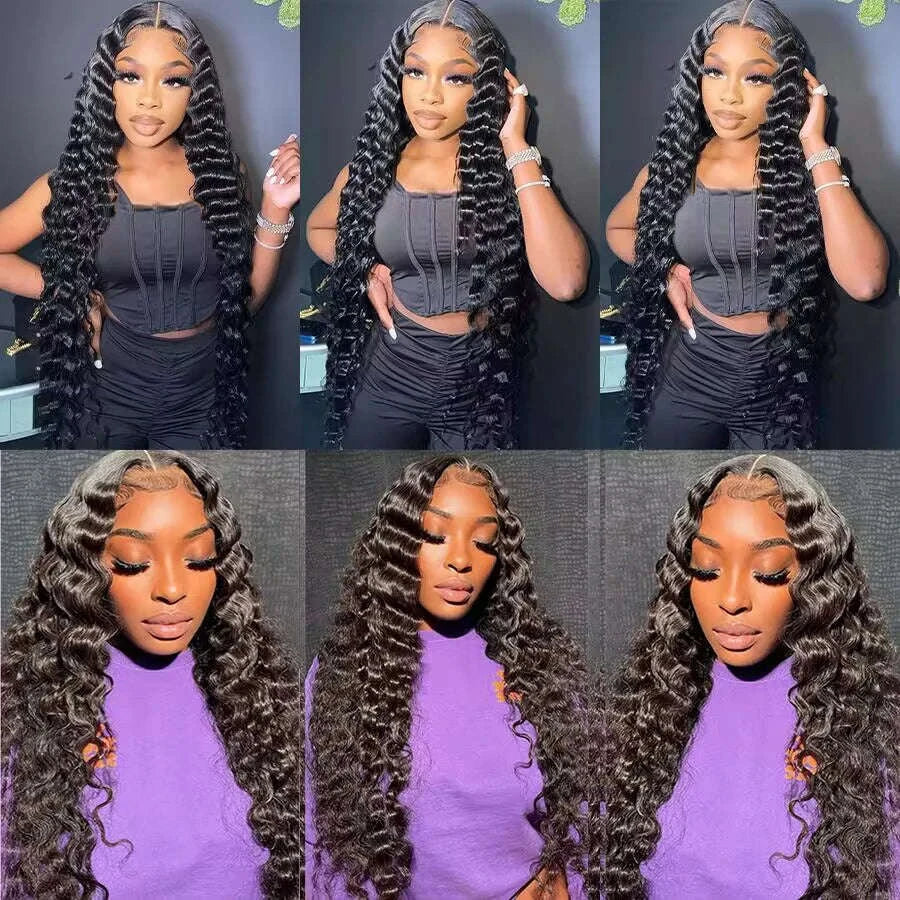 Deep Wave Bundles Brazilian Human Hair Extensions-france / 20 22 22