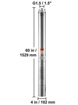 Deep Well Submersible Pump 370W-2200W 230V Stainless Steel-750W Built-in / EU / spain