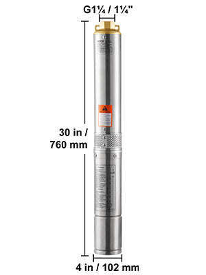 Deep Well Submersible Pump 370W-2200W 230V Stainless Steel-750W Built-in / EU / spain