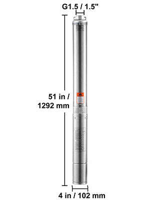 Deep Well Submersible Pump 370W-2200W 230V Stainless Steel-750W Built-in / EU / spain
