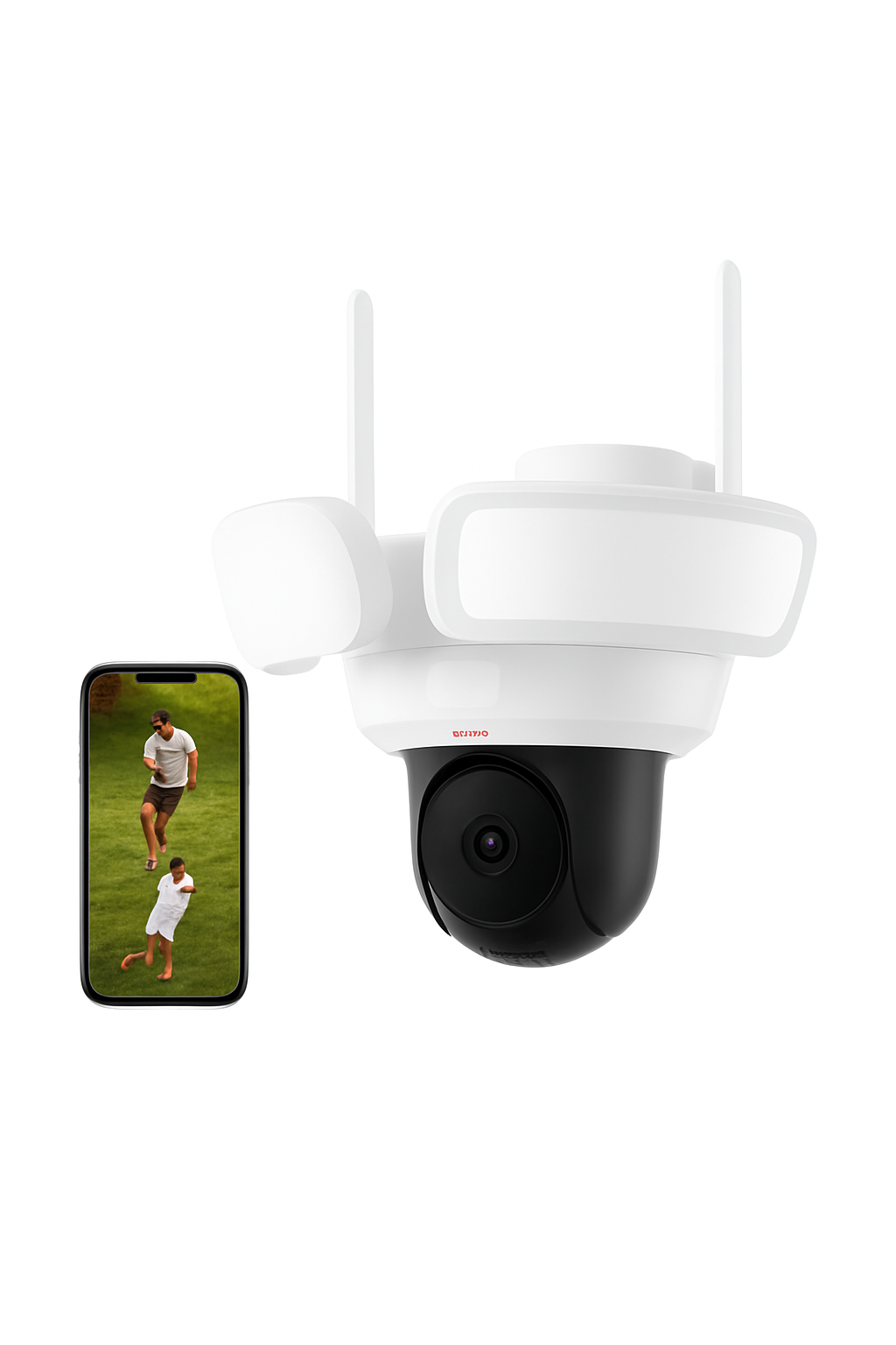 DEKCO 3K UHD WiFi Floodlight Camera with 360° View