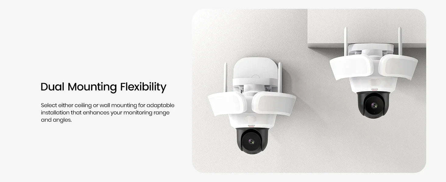 DEKCO 3K UHD WiFi Floodlight Camera with 360° View-1/3" / US Plug / United States