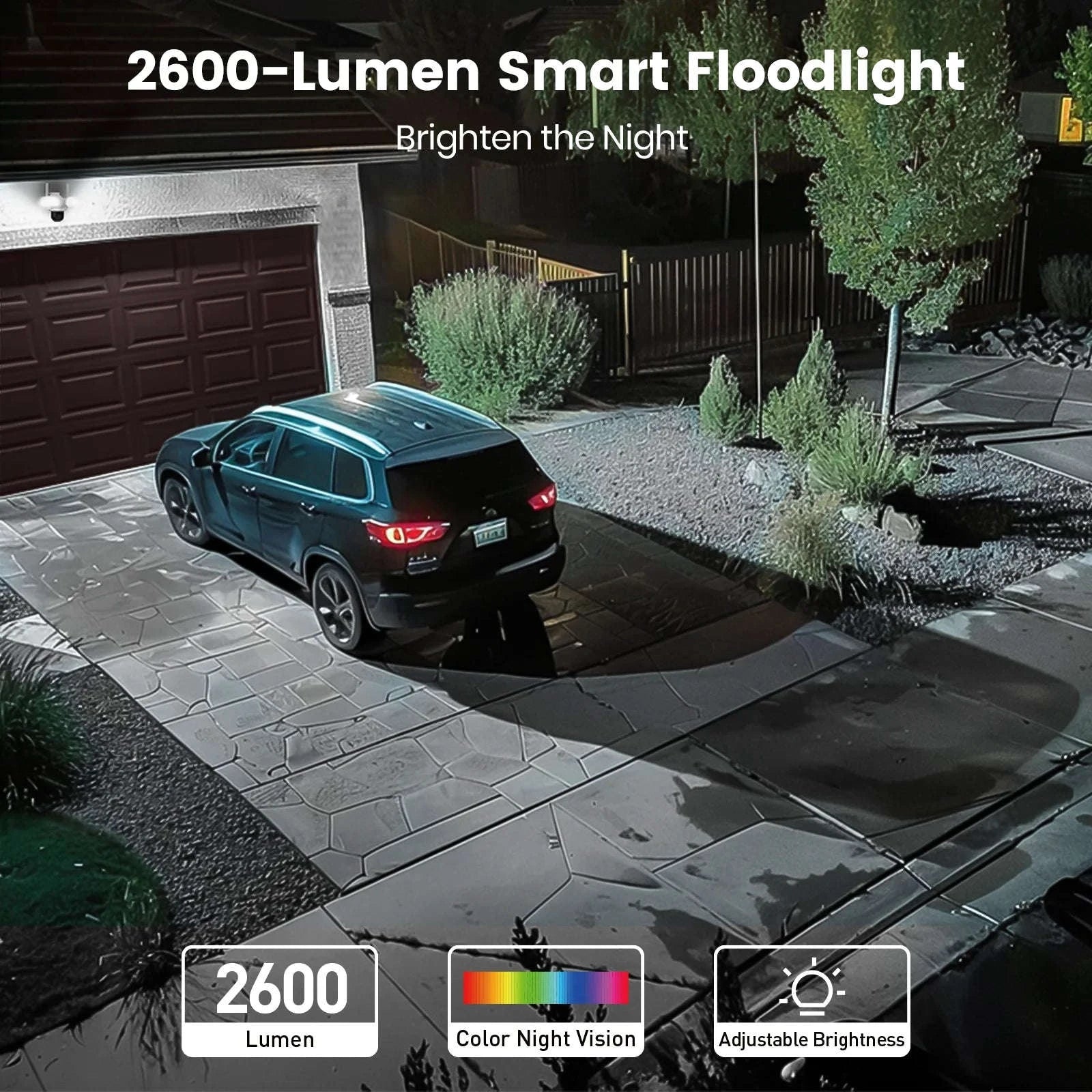 DEKCO 3K UHD WiFi Floodlight Camera with 360° View-1/3" / US Plug / United States