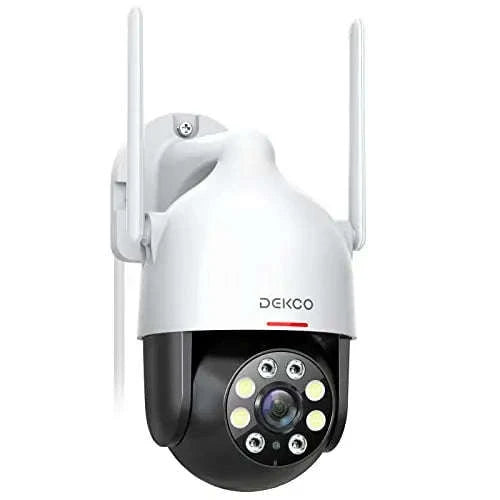 DEKCO 3MP Outdoor Dome Security Camera with PTZ WiFi Control-2pcs / EU Plug / 4mm|GERMANY