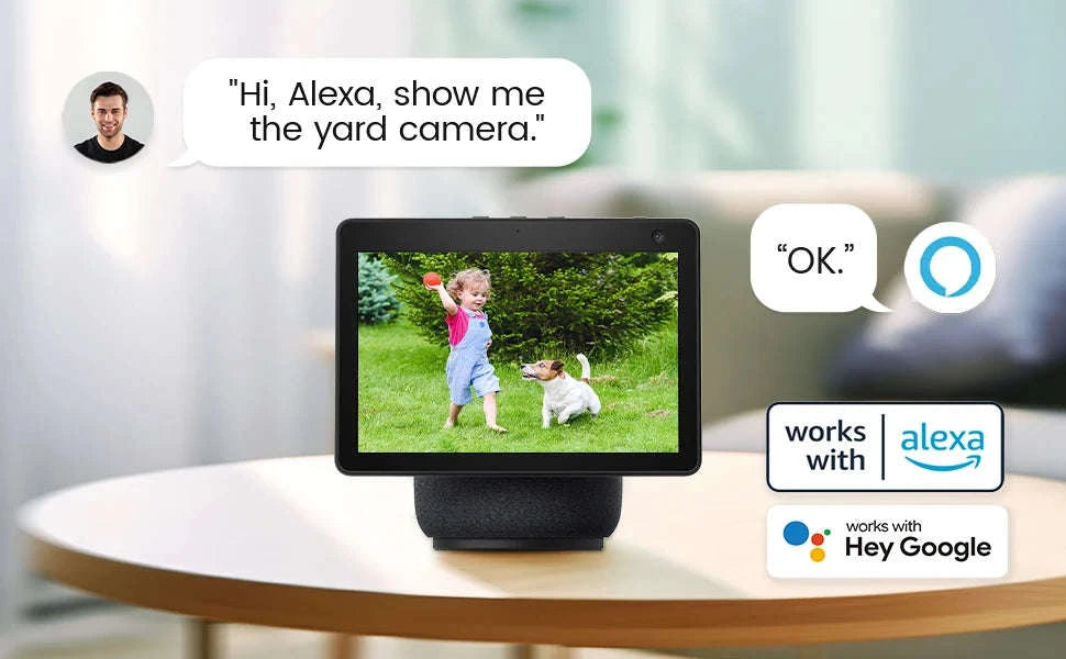 DEKCO 3MP Outdoor Dome Security Camera with PTZ WiFi Control-2pcs / EU Plug / 4mm|GERMANY