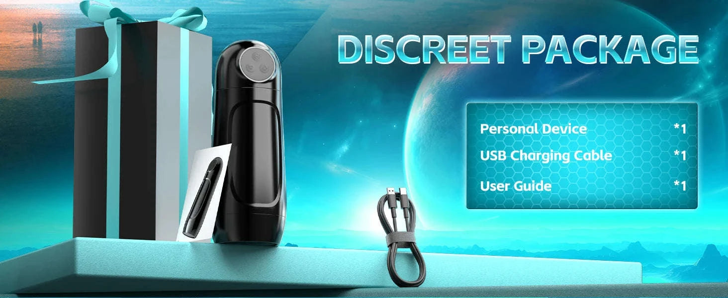 Deluxe Automatic Male Masturbator with Suction & Vibration Modes-With Box / CHINA
