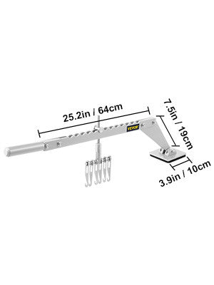Barre de tirage à 6 griffes avec pied réglable pour réparation automobile