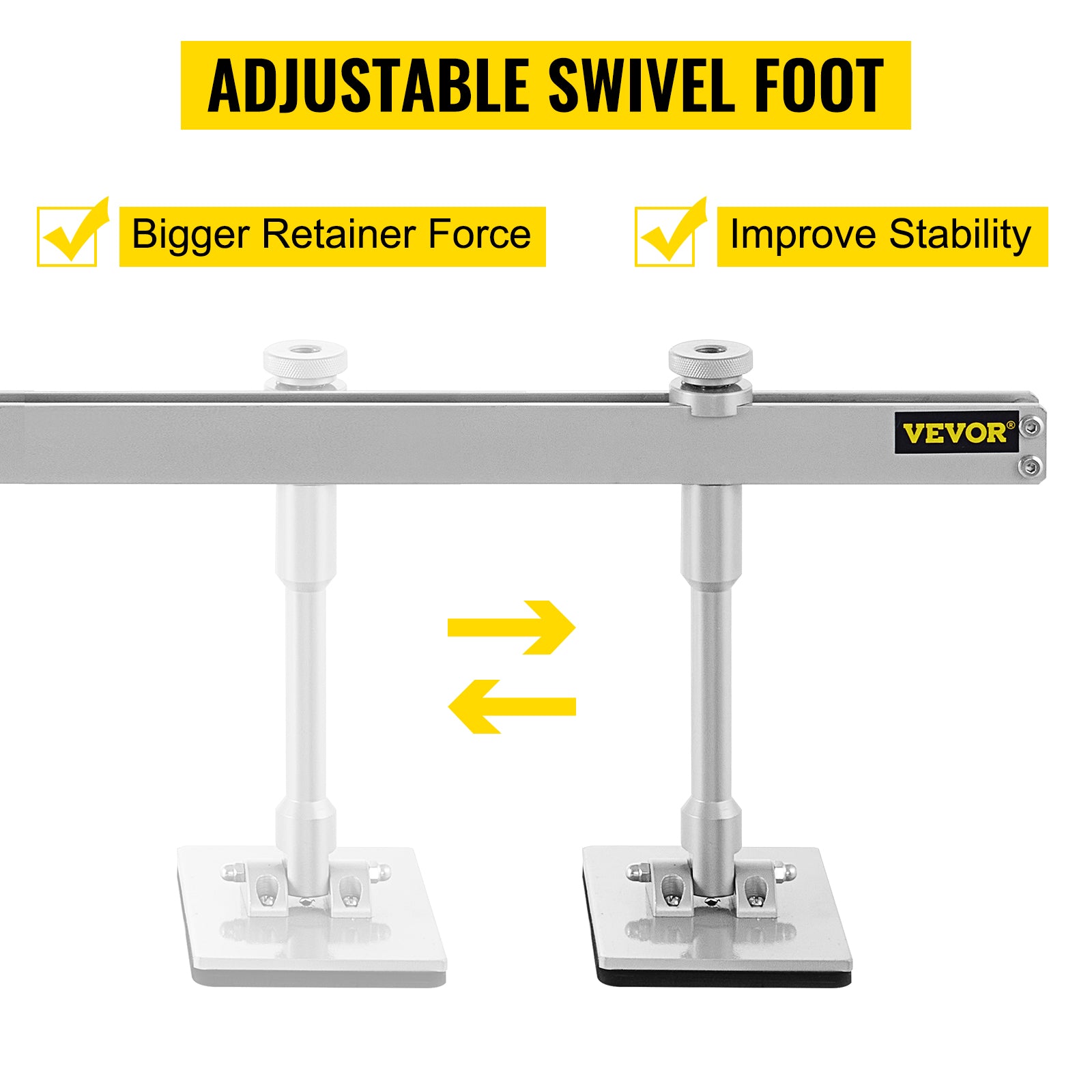 Car Dent Puller Lever Bar Kit with Dual Arms & Adjustable Foot