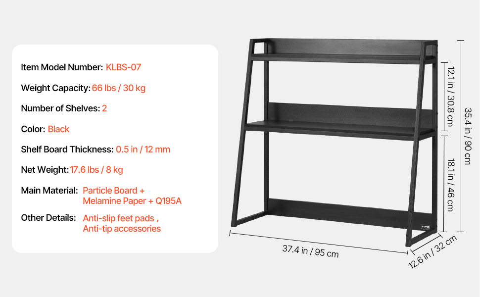 Desktop Bookshelf Storage Organizer 1/2/3-Tier Wood Display Shelf